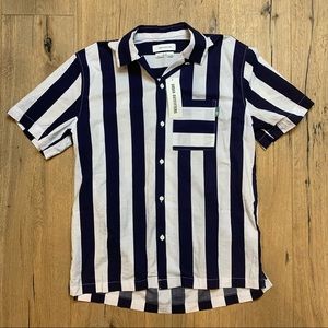 URBAN OUTFITTERS NWT Navy Stripe Button-Up Shirt